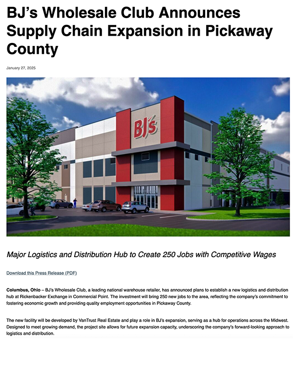 BJ's Wholesale Club supply chain expansion