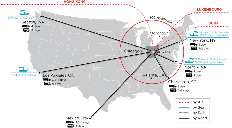 map of USA