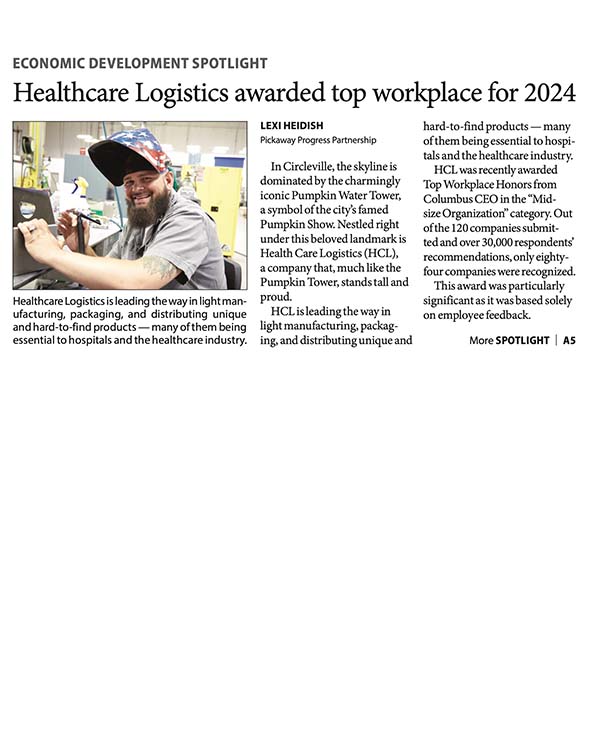 Healthcare Logistics top workplace 2024