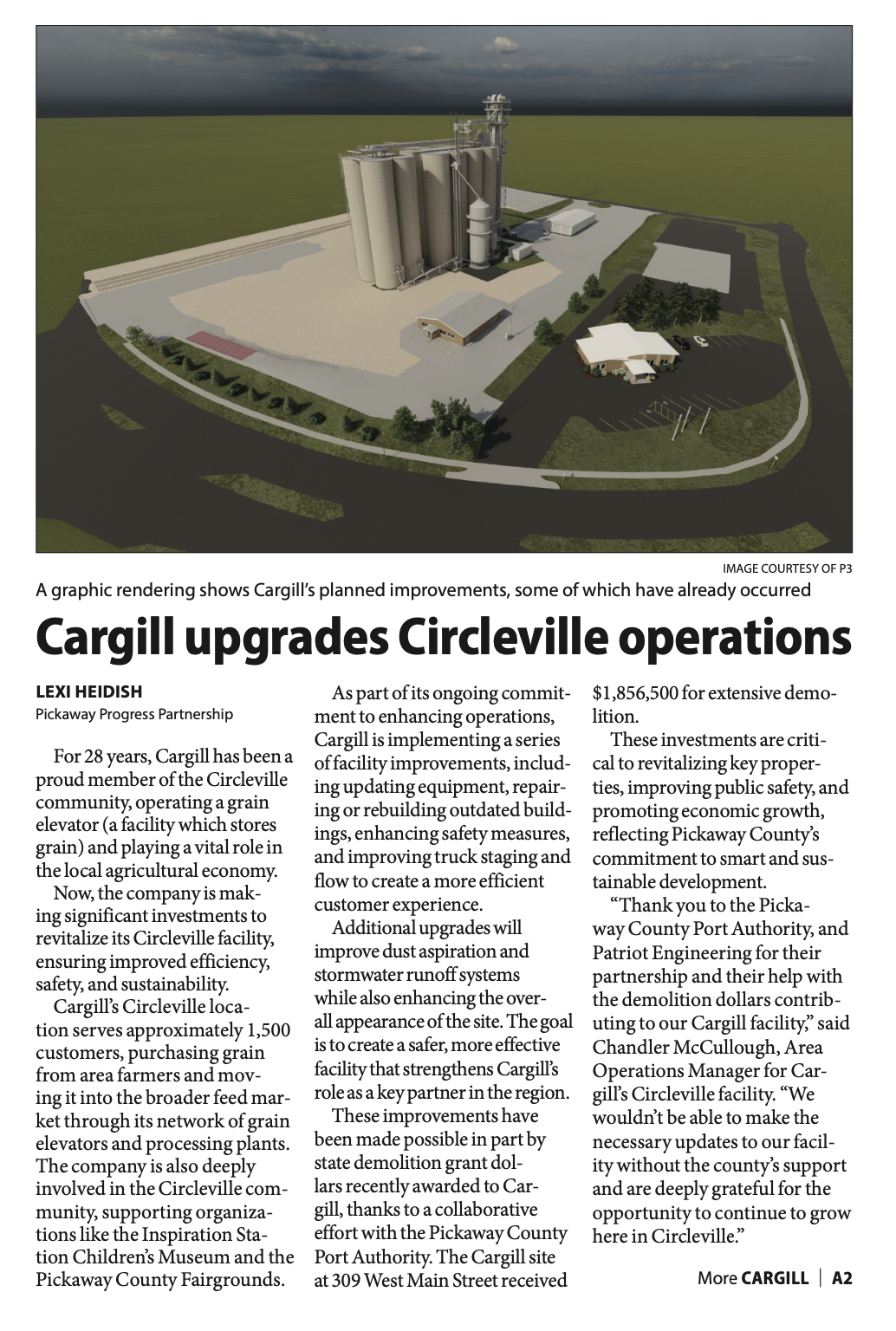 CARGILL UPGRADES CIRCLEVILLE OPERATIONS ad